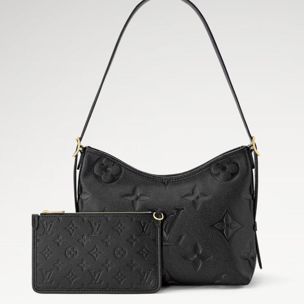 New LOUIS VUITTON CarryAll PM Monogram Empreinte Black Leather Bag - Picture 2 of 5